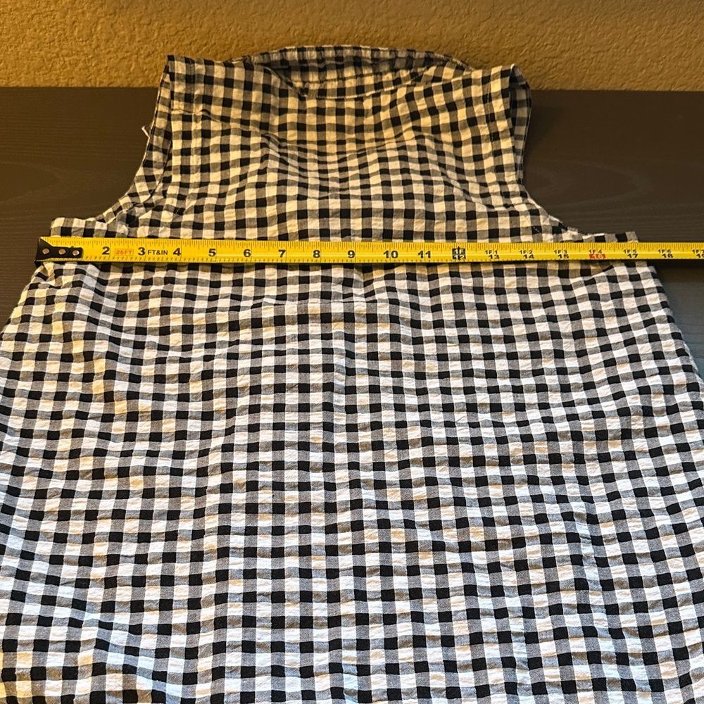 J. Jill Women's Black and White Gingham Button Down Shirt - Picture 3 of 3